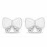 Фото #2 товара Silver earrings Bows with zircons EA1086W