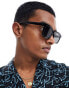 New Look square framed sunglasses in black