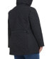 ფოტო #5 პროდუქტის Plus Size Hooded Stand-Collar Quilted Coat