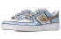 【定制球鞋】 Nike Air Force 1 Low 空军一号 野鹤制造 复古休闲 冰雪奇缘 二次元 低帮 板鞋 男款 蓝金 / Кроссовки Nike Air Force CW2288-111