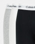 Фото #9 товара Calvin Klein 3 pack boxer briefs in black,white and grey