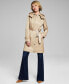 Фото #3 товара Women's Petite Hooded Belted Trench Coat, Created for Macy's