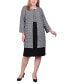 ფოტო #3 პროდუქტის Plus Size 2 Piece Jacket and Dress Set