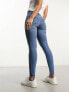 River Island sculpt skinny jeans in mid wash blue
