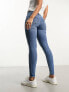 Фото #7 товара River Island sculpt skinny jeans in mid wash blue