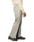 ფოტო #3 პროდუქტის Men's Signature Relaxed Fit Pleated Iron Free Pants with Stain Defender