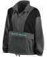Women's Charcoal Seattle Kraken Popover Packable Half-Zip Jacket