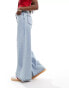 Фото #1 товара ASOS DESIGN soft wide leg jean in light blue