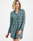 Women's Notched-Collar Sleepshirt, Created for Macy's