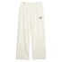 Puma Essential Elevated Velour Straight Pants Womens White Casual Athletic Botto