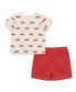 ფოტო #1 პროდუქტის Baby Boys Red Cars Shorts Set