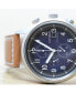ფოტო #7 პროდუქტის Men's Eco-Drive Chronograph Brown Leather Strap Watch 42mm CA0621-05L