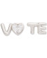 ფოტო #1 პროდუქტის Silver-Tone Have Your Say Mini Stud Earrings