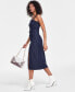 Фото #3 товара Women's Belted Midi Dress, Created for Macy's