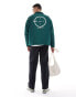 Фото #4 товара ASOS DESIGN oversized wadded collegiate coach jacket in green with white print