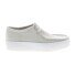 Фото #1 товара Clarks Wallabee Cup 26158153 Mens White Oxfords & Lace Ups Casual Shoes 10.5