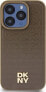 Фото #3 товара DKNY DKNY DKHMP15LPSHRPSW iPhone 15 Pro 6.1" brązowy/brown hardcase Leather Monogram Pattern Metal Logo MagSafe