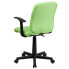 Фото #2 товара Mid-Back Green Quilted Vinyl Swivel Task Chair With Arms