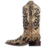 Фото #8 товара Corral Boots Sequined TooledInlay Square Toe Cowboy Womens Brown Dress Boots A3