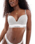 Calvin Klein modern cotton fashion plunge push up bra in grey