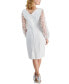 ფოტო #2 პროდუქტის Petite 3D Floral-Appliqué Sheath Dress