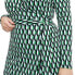 Фото #3 товара Women's Long Sleeve Midi Arrow Geo Green Wrap Dress - DVF