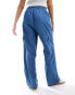 ONLY Marla wide leg denim cargo trousers in mid blue Mittelblaues Denim, M - EU 38 - фото #5