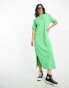 Фото #6 товара Only oversized maxi t-shirt dress in bright green