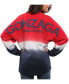 Фото #3 товара Women's Red Gonzaga Bulldogs Ombre Long Sleeve Dip-Dyed T-shirt