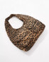 Фото #4 товара Pull&Bear shoulder bag with pocket detail in leopard print