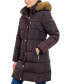 ფოტო #3 პროდუქტის Petite Faux-Fur-Trim Hooded Puffer Coat, Created for Macy's