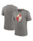 Фото #1 товара Men's Heather Charcoal San Francisco 49ers Rewind Logo Tri-Blend T-shirt