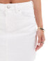 Фото #5 товара DTT Petite Gabby high waist denim skirt in white