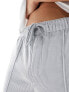 Фото #6 товара ASOS DESIGN slim cord trousers with pin tucks in light grey