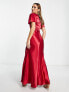 Фото #3 товара Little Mistress tea dress in autumn red