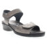Фото #2 товара Propet Wanda CutOuts Ankle Strap Wedge Womens Silver Casual Sandals WSX203LSIL