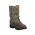 Фото #2 товара Roper Cody Embroidery Round Toe Cowboy Toddler Boys Brown Casual Boots 09-017-1