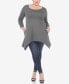 Plus Size Makayla Scoop Neck Tunic Top