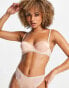 Фото #2 товара ASOS DESIGN Saffron minimal satin padded balcony bra in pink