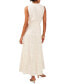 Women's Sleeveless Tie V-Neck Smocked-Waist Maxi Dress