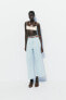 Z1975 wide-leg cropped high-waist belted jeans