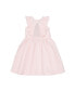 Girls' Seersucker Flutter Sleeve Open Back Dress, Toddler Light Pink Seersucker, 2T - фото #3