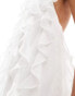 Фото #2 товара Pretty Lavish Hen open back ruffle mini dress in ivory