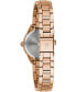 ფოტო #4 პროდუქტის Women's Sutton Diamond-Accent Rose Gold-Tone Stainless Steel Bracelet Watch 28mm