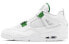 Jordan Air Jordan 4 retro "green metallic" 中帮 复古篮球鞋 男女同款 白绿