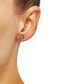 ფოტო #4 პროდუქტის Tricolor Love Knot Stud Earrings in 10k Gold, White Gold & Rose Gold