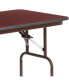 4-Foot Mahogany Melamine Laminate Folding Banquet Table