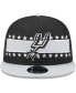 Фото #2 товара Men's Black San Antonio Spurs Banded Stars 9FIFTY Snapback Hat