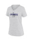 ფოტო #3 პროდუქტის Women's White Los Angeles Dodgers City Connect Velocity Practice Performance V-Neck T-shirt