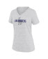 Women's White Los Angeles Dodgers City Connect Velocity Practice Performance V-Neck T-shirt